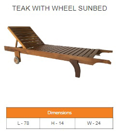 Teak Sun Lounger design detail